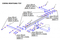 Фаркоп 3961-A Oris на Ford Kuga 2008-2012 без выреза в бампере. Тип шара: A. Нагрузки: 1300/60 кг, масса фаркопа 18,6 кг (без электрики в комплекте) от магазина ФаркопРос